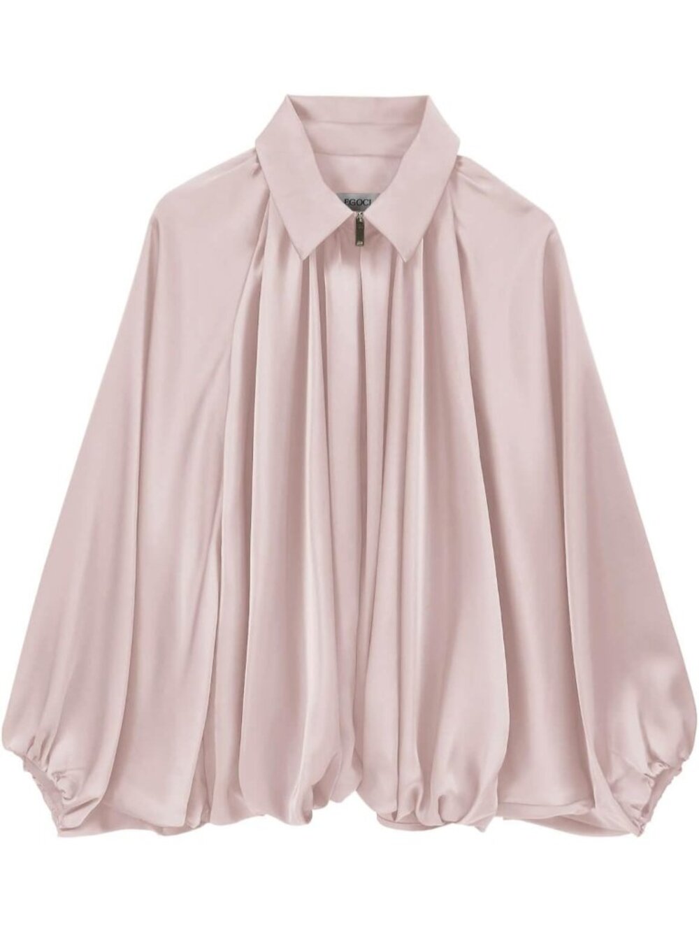Womens Pink Green Polyester Lapel Collar Oversized Batwing Sleeve Bomber Jacket